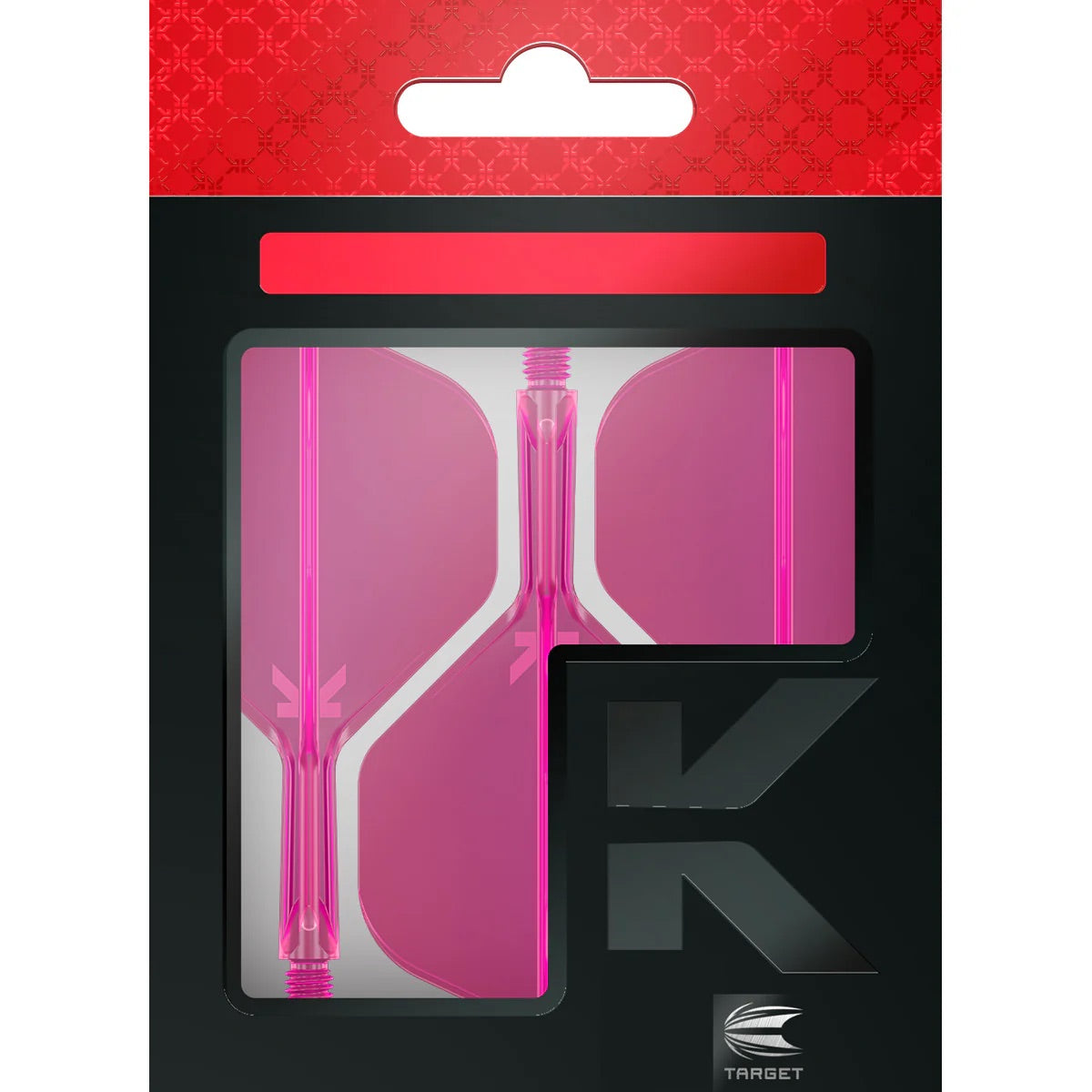 Target K-FLEX Neon Pink NO2 Short. Dart Flights and Shafts