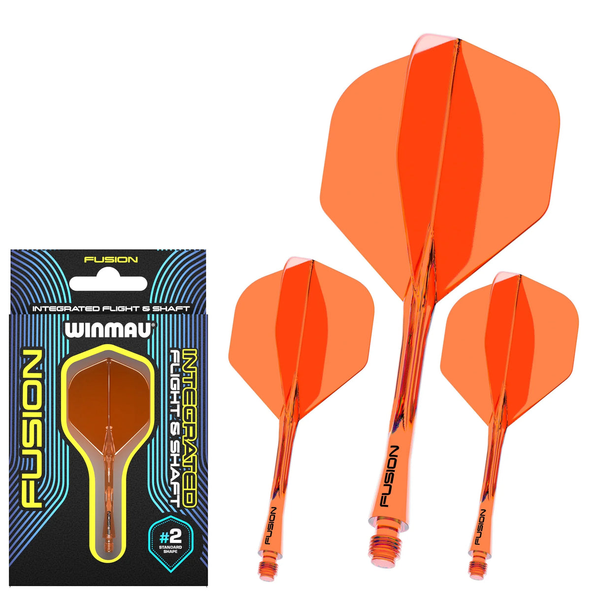 Winmau Fusion NO 2 Orange integrated Dart Flight & Shaft