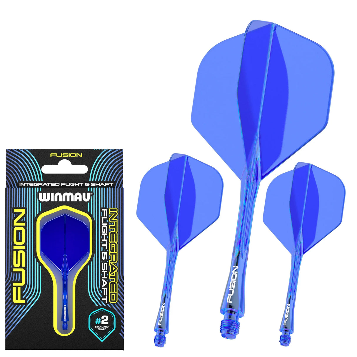 Winmau Fusion NO 2 Blue Integrated Dart Flight & Shaft
