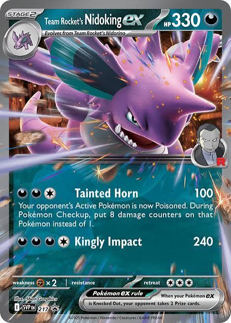 Pokemon Black Star Promo- Team Rockets Nidoking ex