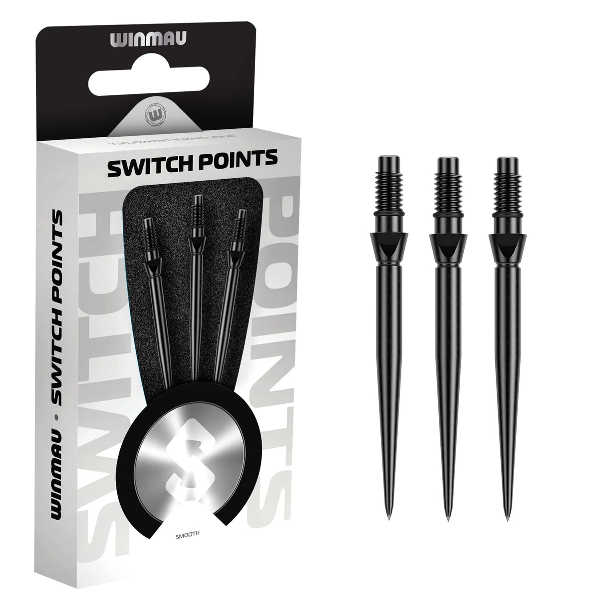 Winmau Switch Dart Points Smooth Black