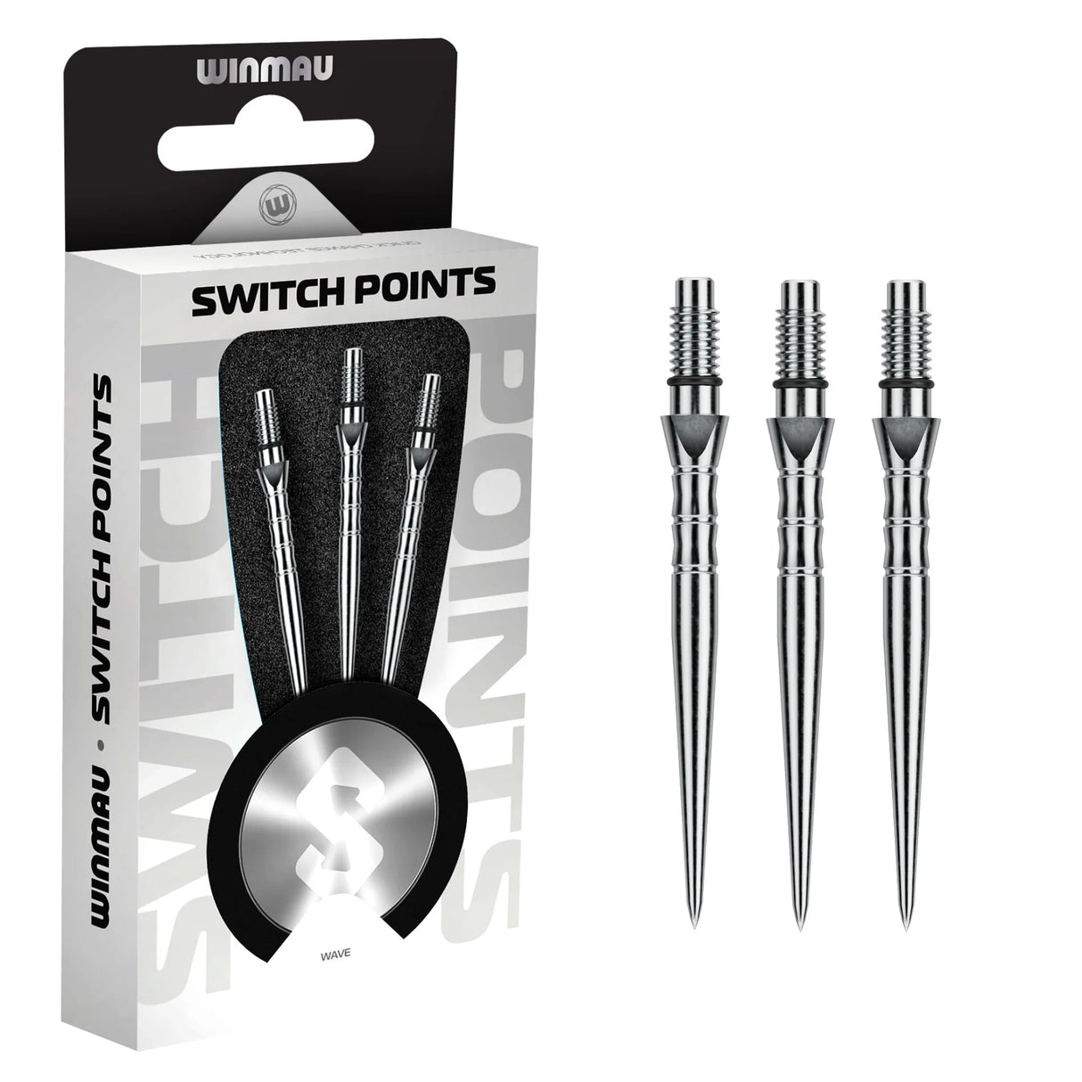 Winmau Switch Dart Points Wave Silver