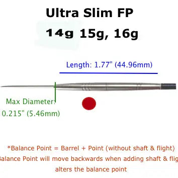 Voks Ultra slim 16g steel tip dart set
