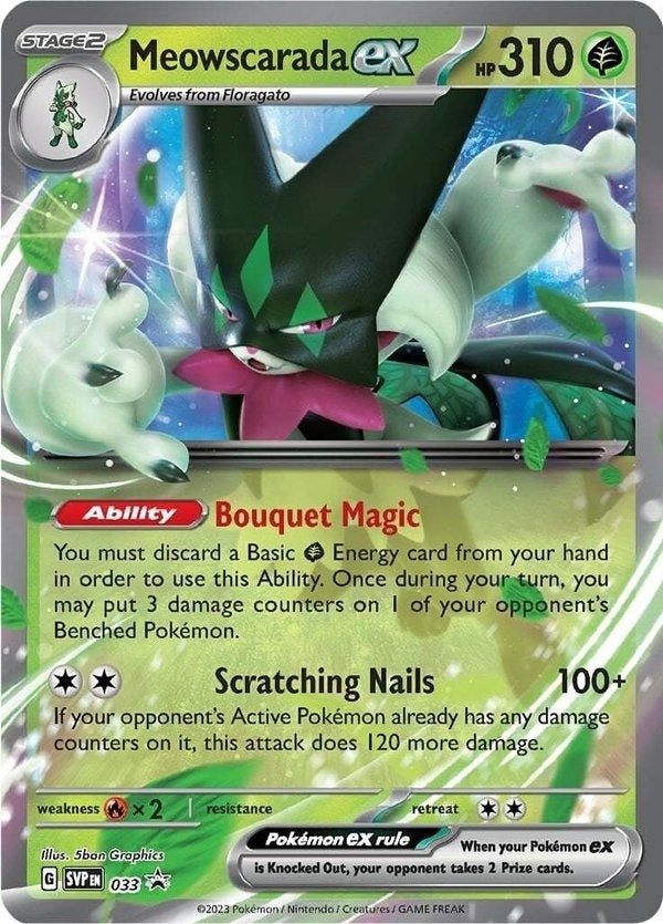 Pokemon Black Star Promo- Meowscarda ex SVPen33