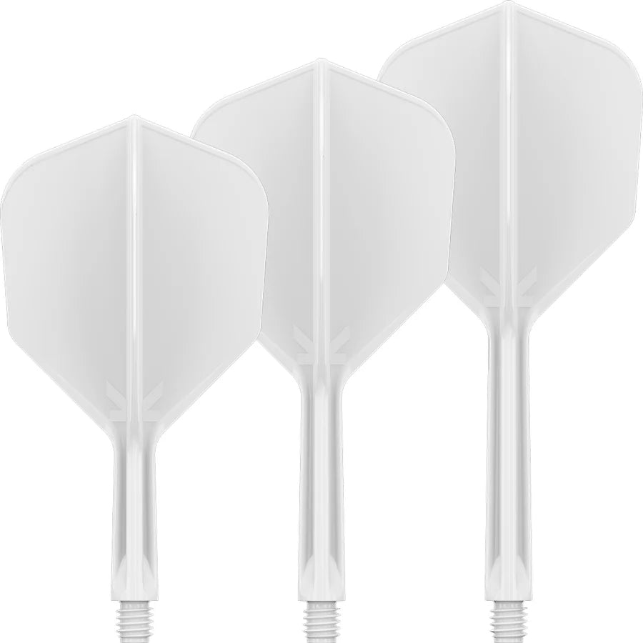 Target K-FLEX White NO6 Dart Flights and Shafts