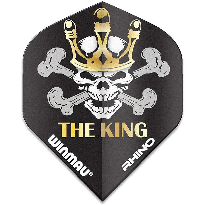 Winmau Rhino Extra Thick Mervyn King "The King" Black & Gold Design Flights (5sets)