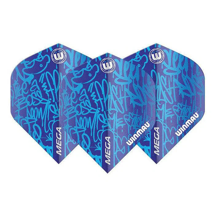 Winmau Mega Standard Blue Dart Flights (5 sets)