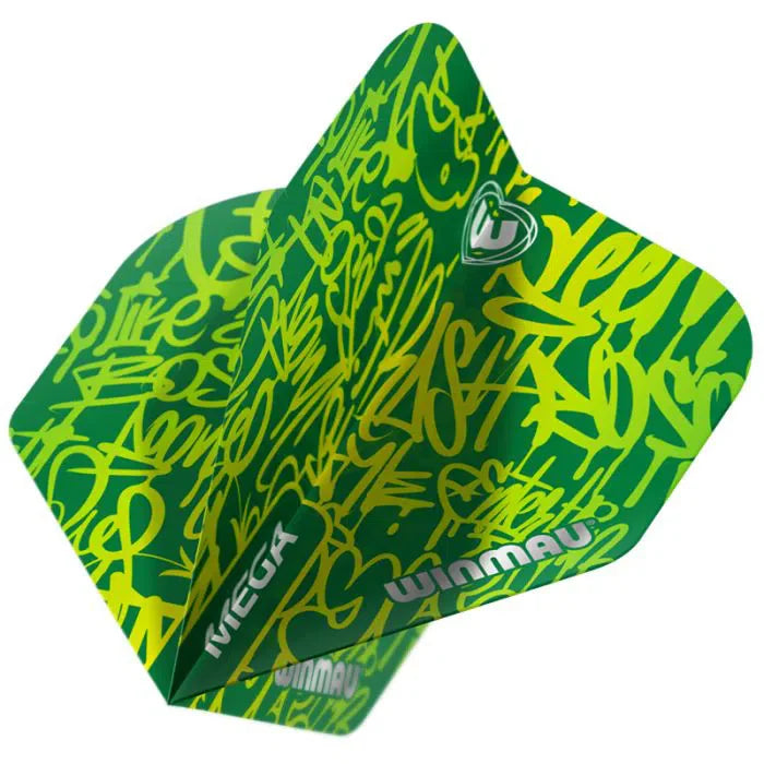 Winmau Mega Standard Green Dart Flights (5 sets)