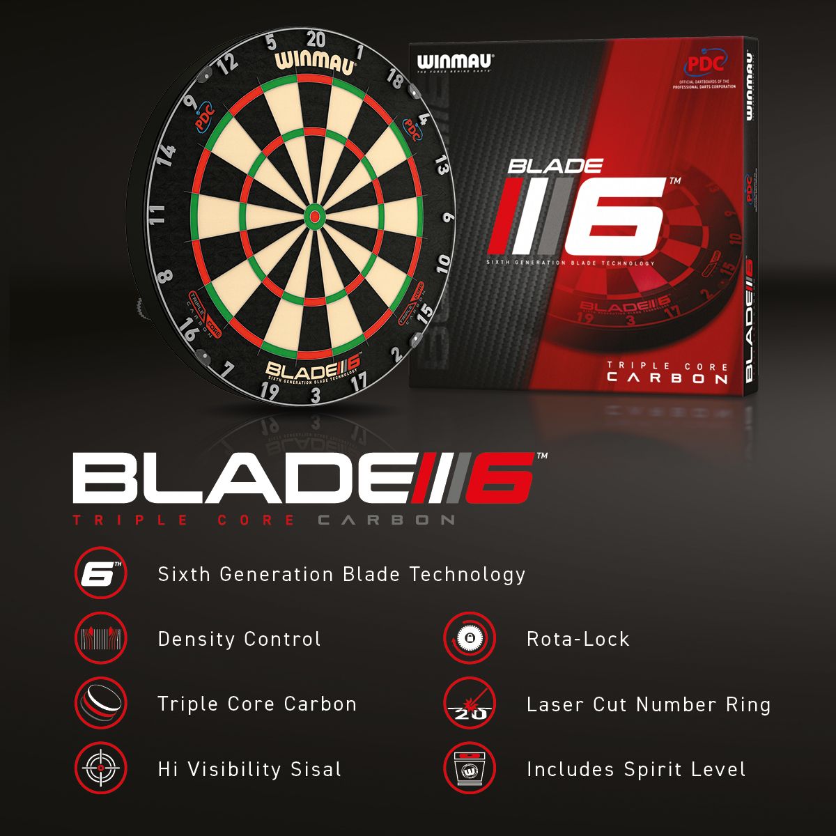 Winmau Blade 6 triple core dartboard