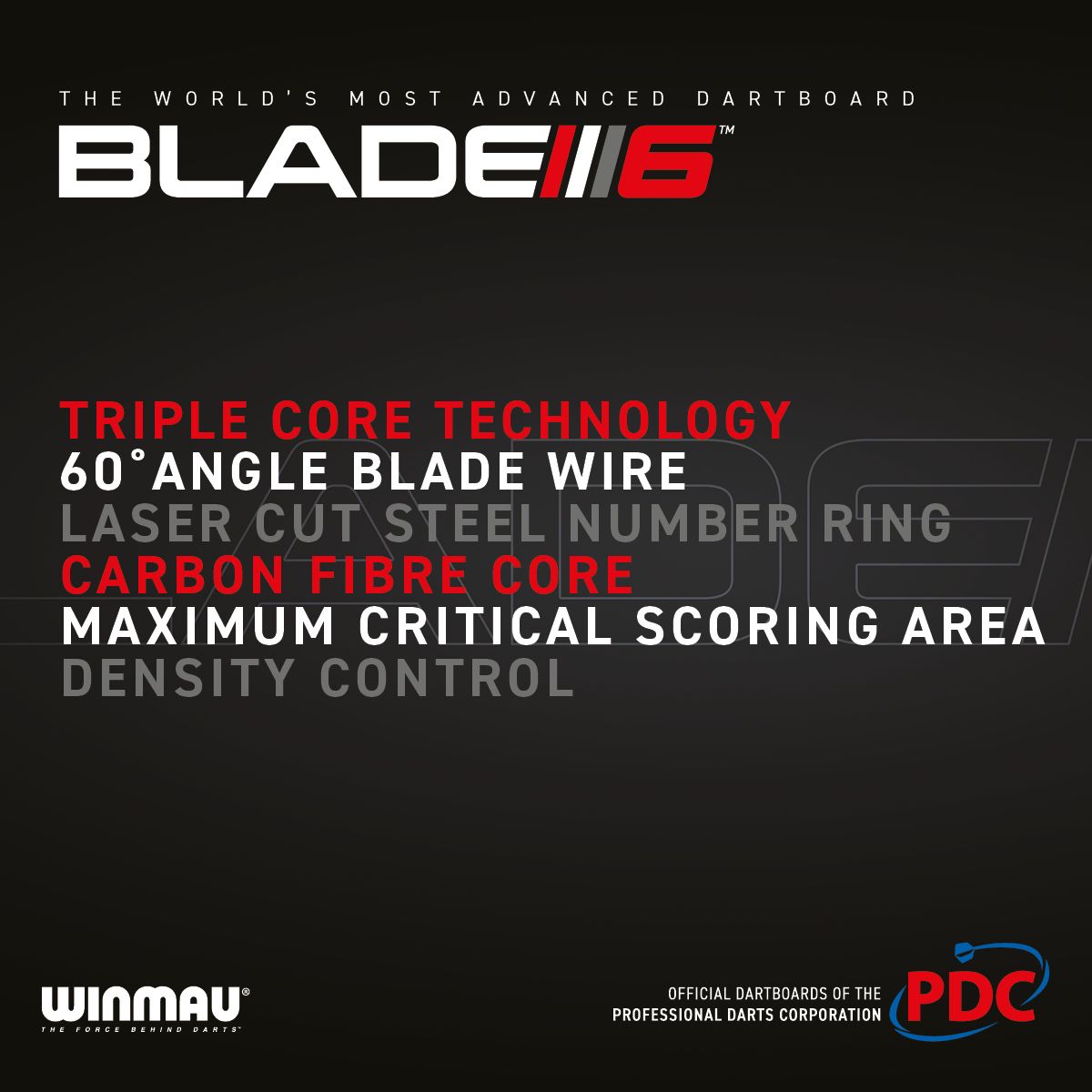 Winmau Blade 6 triple core dartboard
