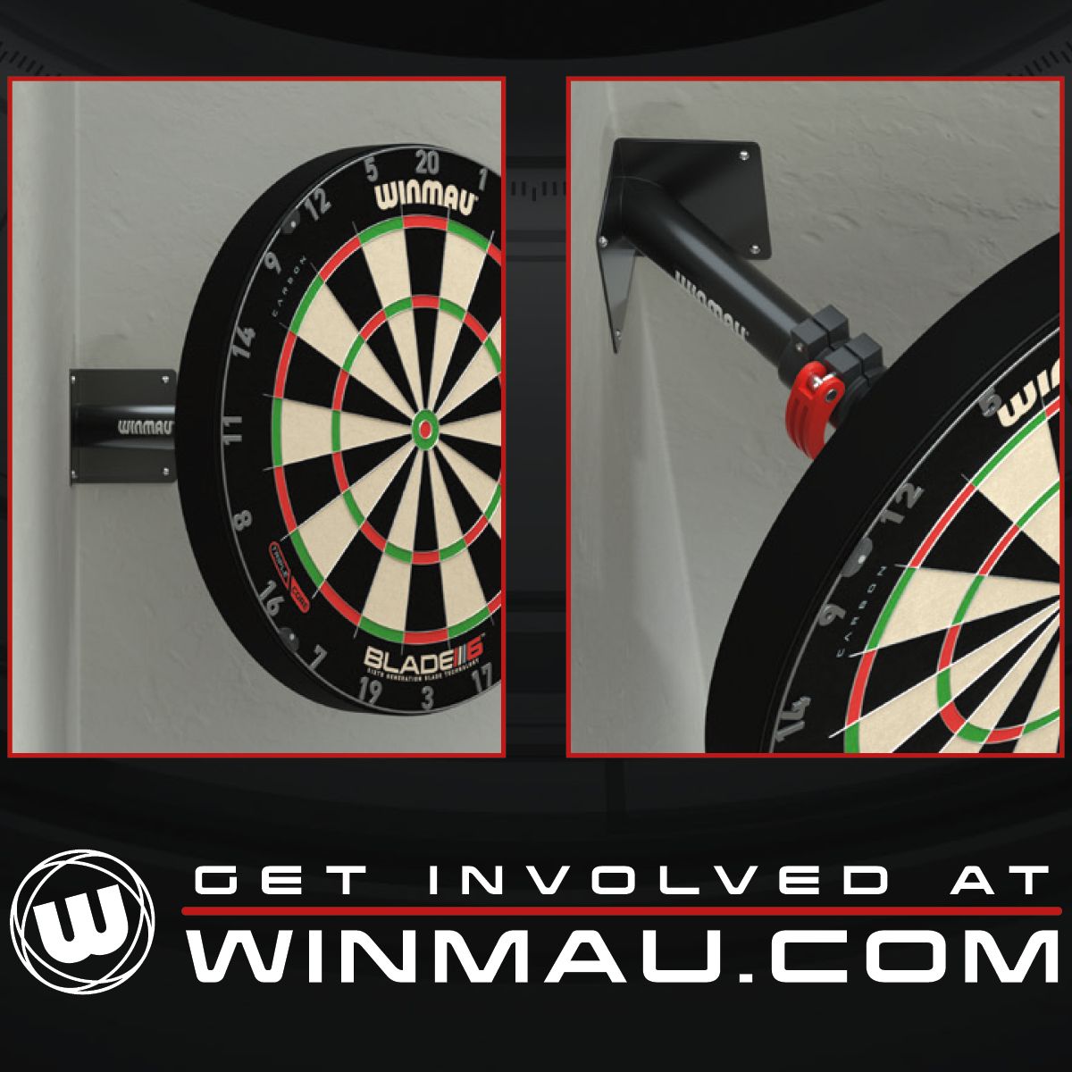 Winmau Edge Telescopic Corner Dartboard Bracket