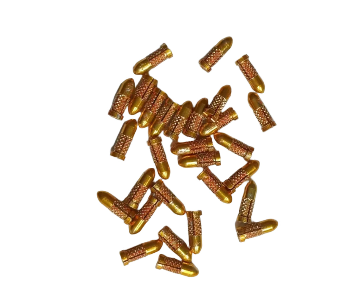 Bullet shaped dart flight protector Gold 5 sets