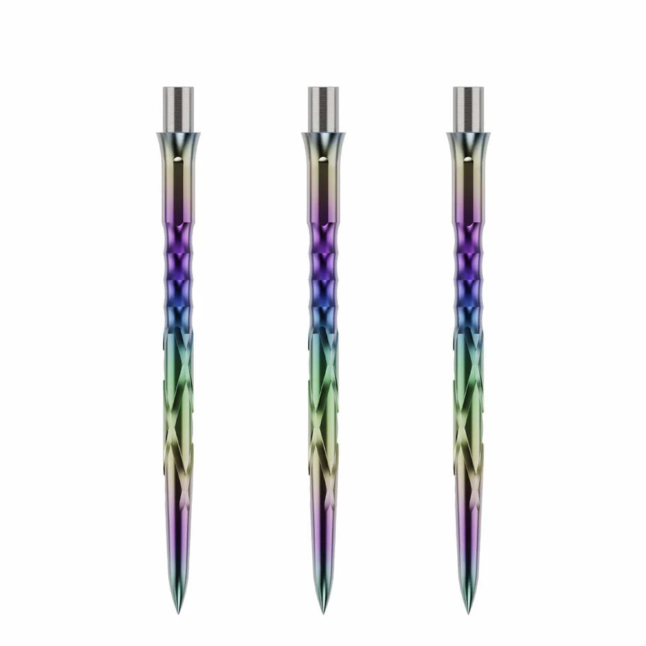Caliburn Evo Replacement Dart Points. Han G2 36mm Rainbow
