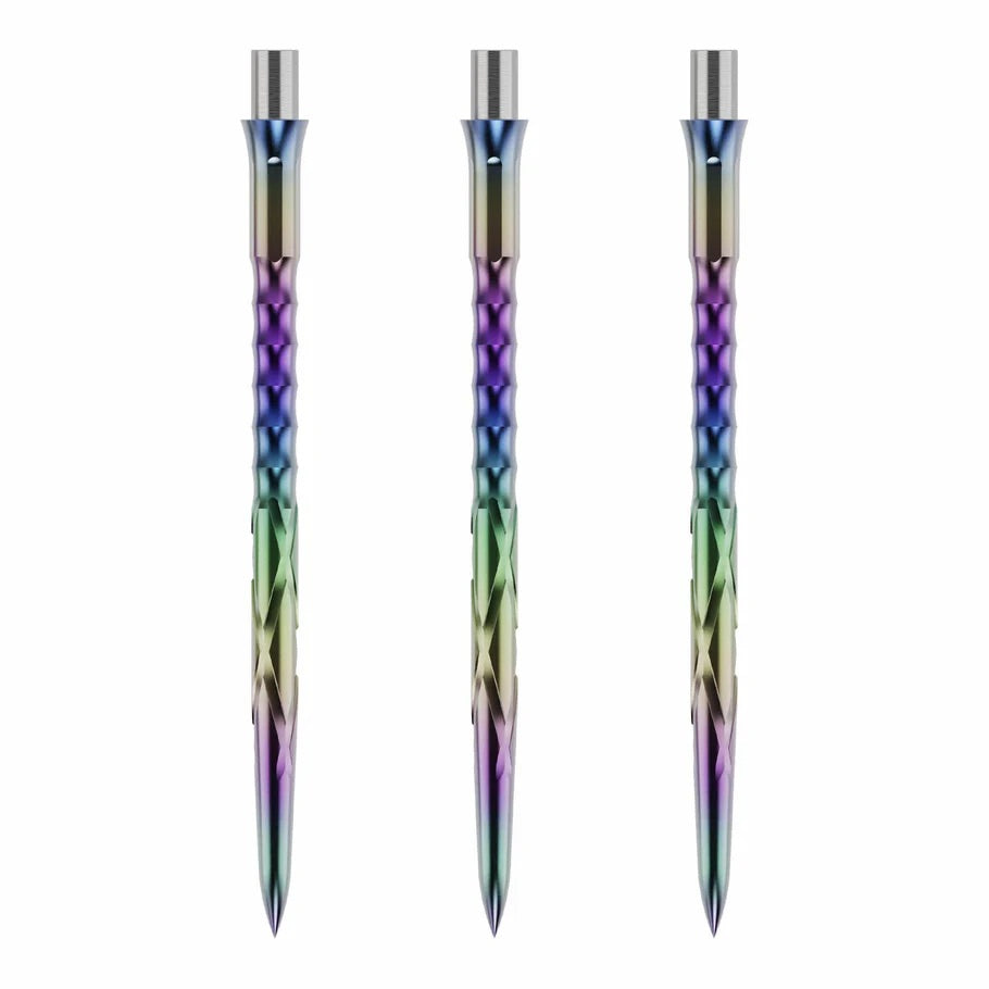 Caliburn Evo Replacement Dart Points. HAN G2 40mm Rainbow