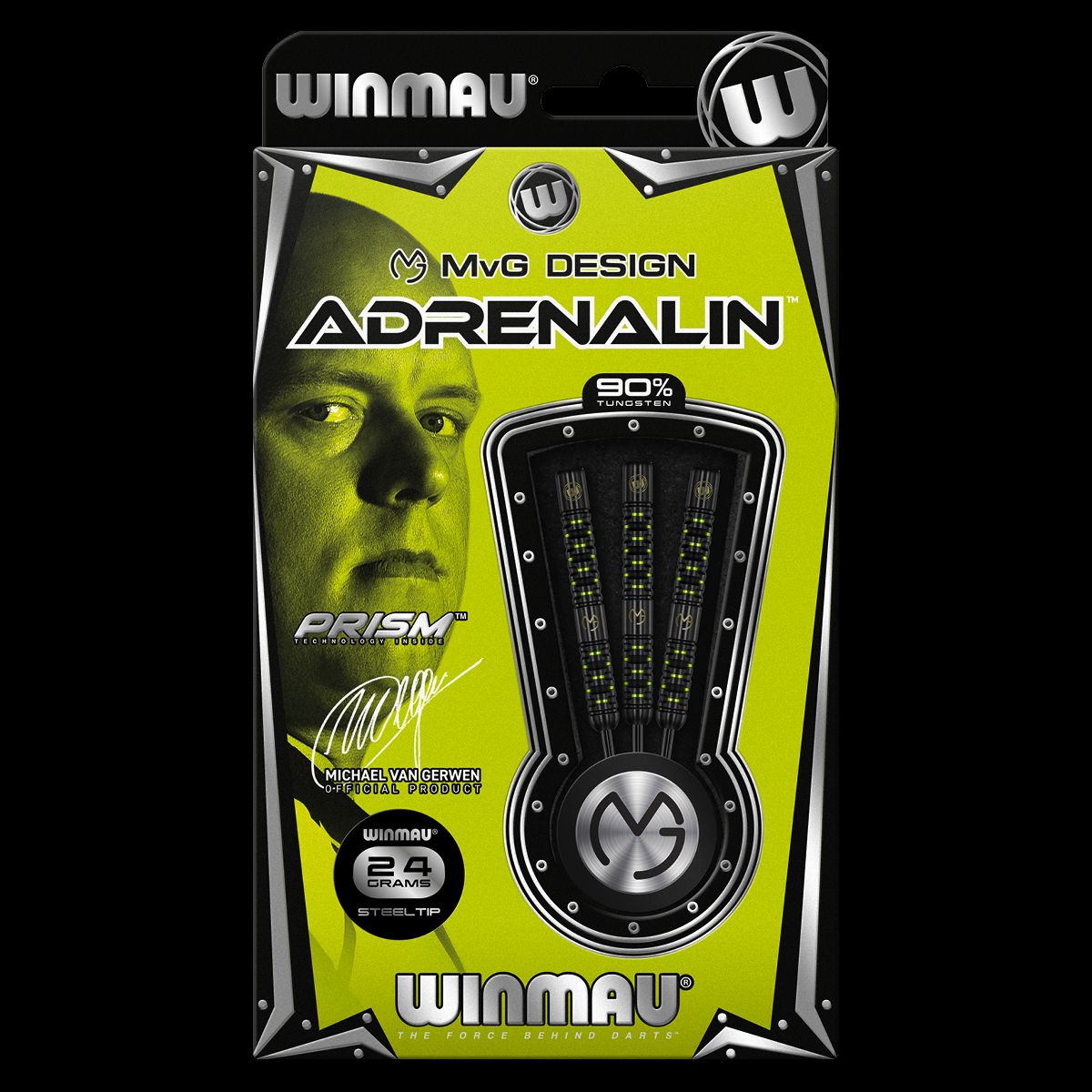 Winmau MVG Adrenalin 24g steel tip dart set