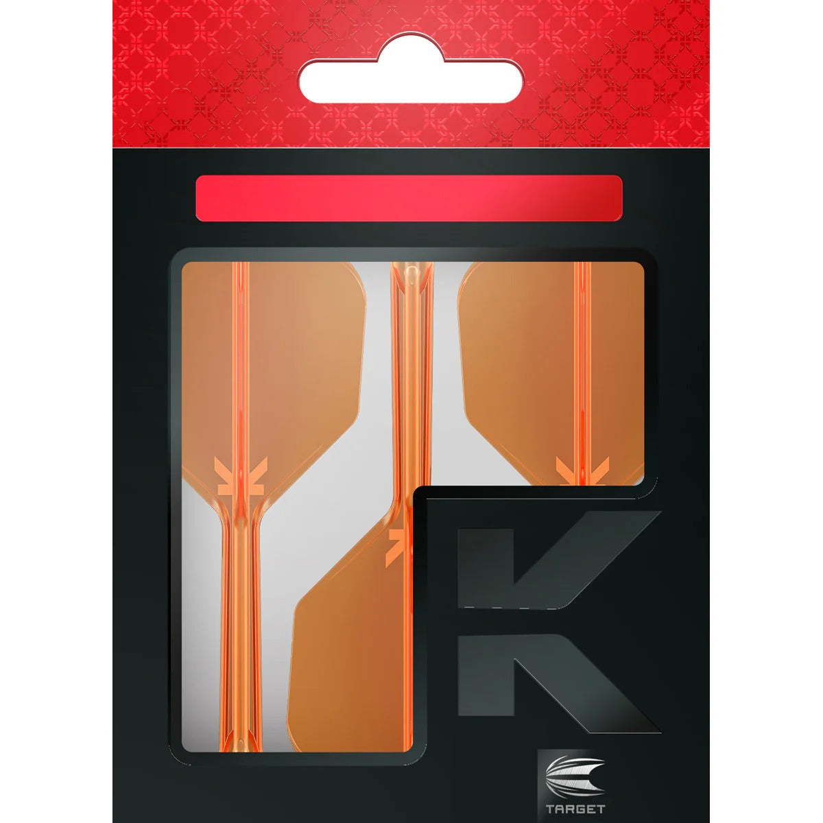 Target K-FLEX Neon Orange NO6 Medium. Dart Flights and Shafts
