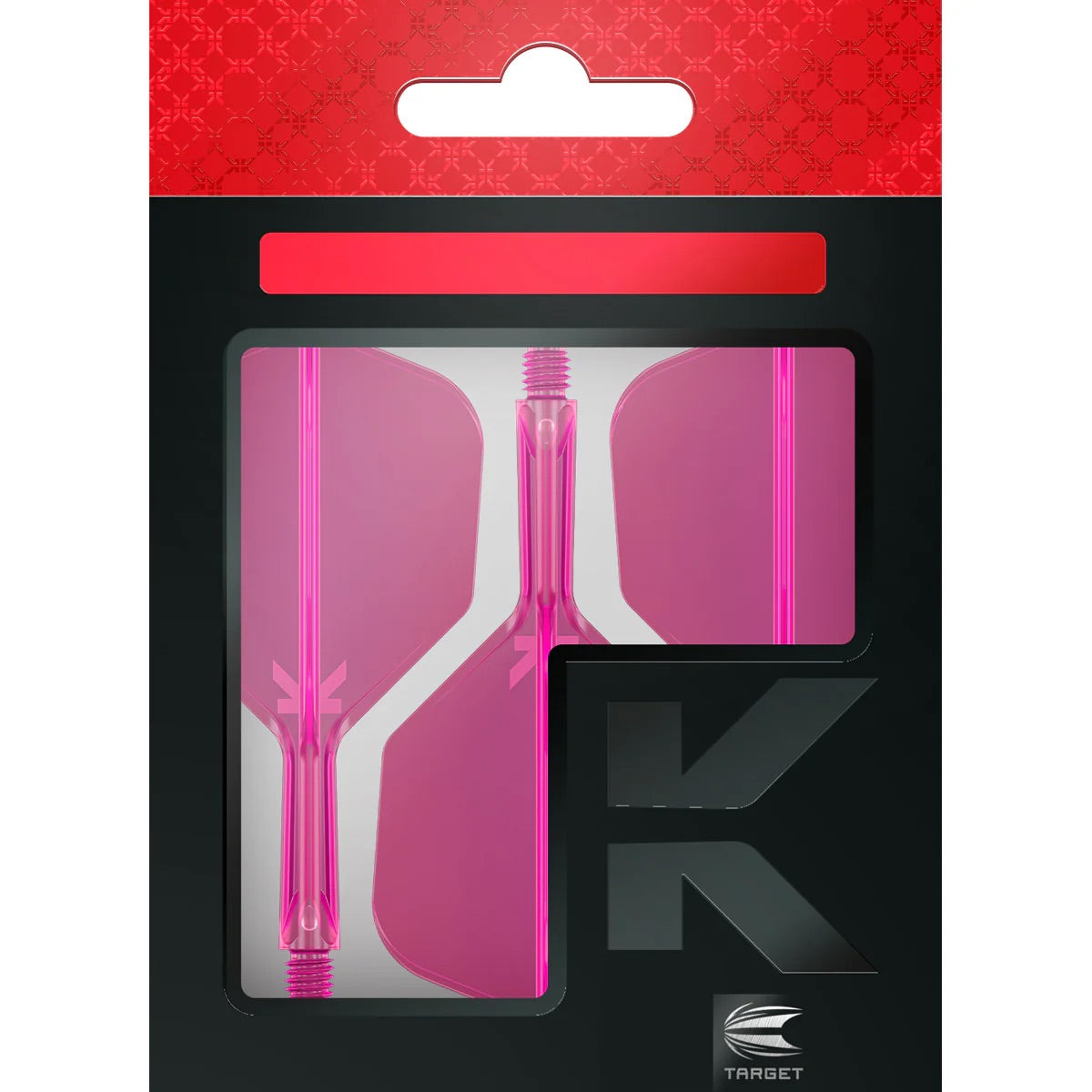 Target K-FLEX Neon Pink NO6 Short. Dart Flights and Shafts