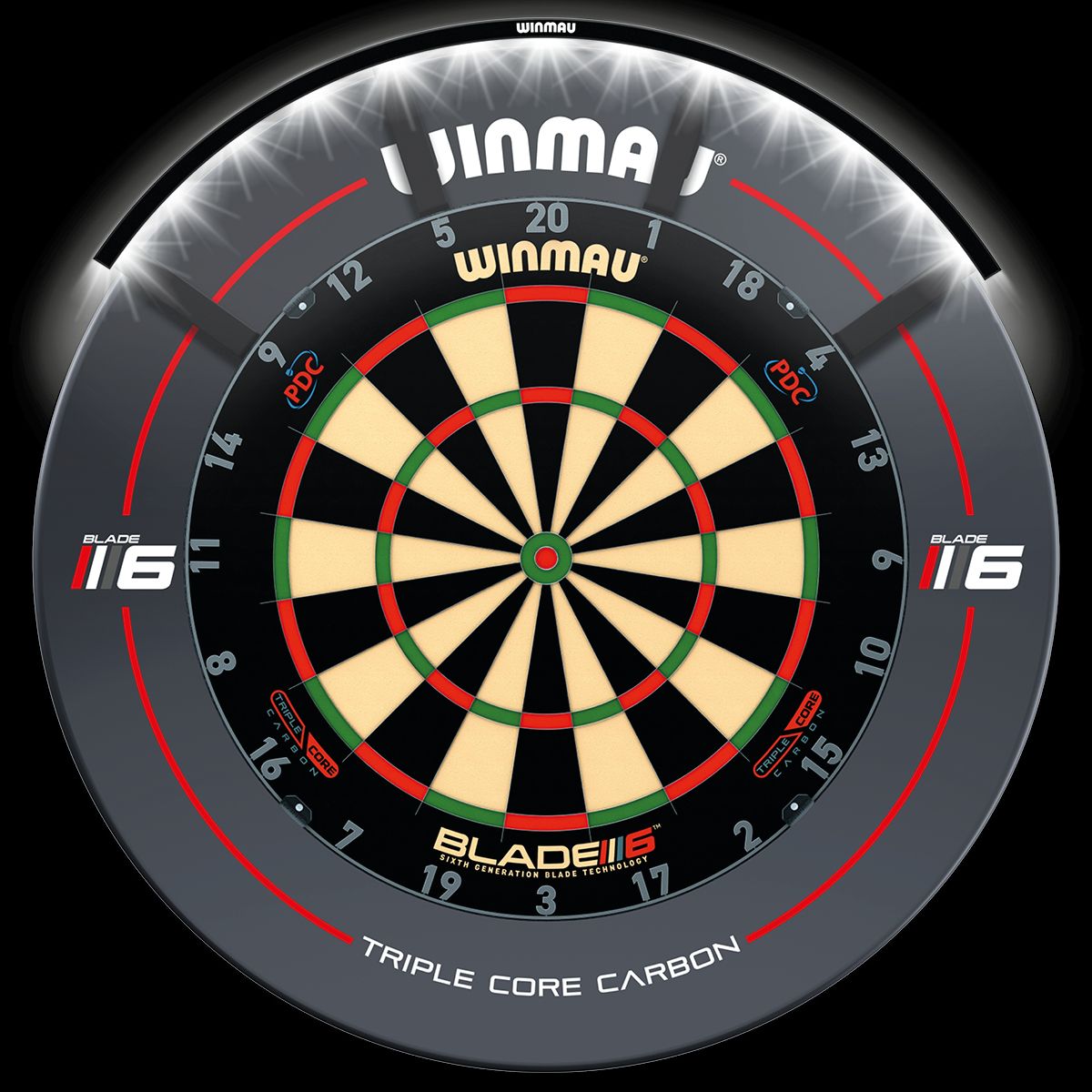 Winmau polaris dartboard dartboard lighting system