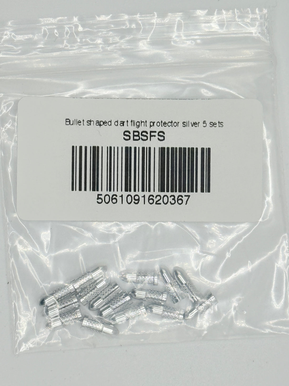 Bullet shaped dart flights protector silver 5 sets