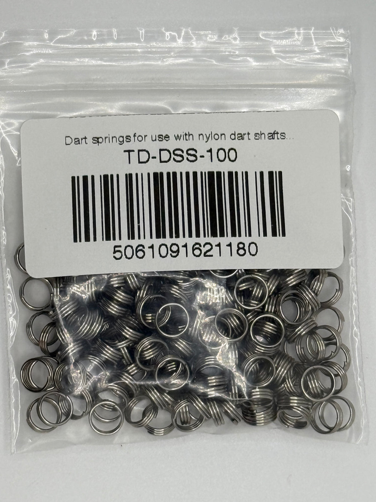 Dart springs for use with nylon dart shafts. Approximately 100 sets