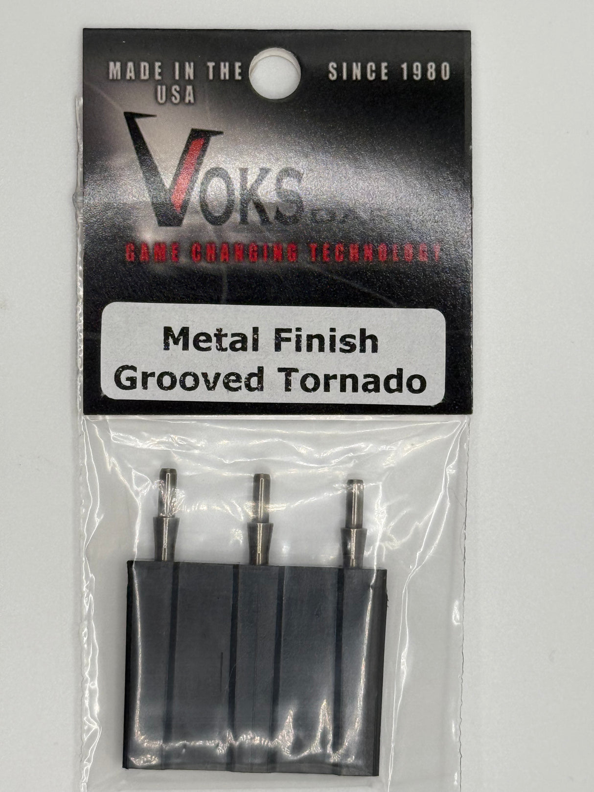 Voks metal finish grooved tornado 33mm replacement dart points