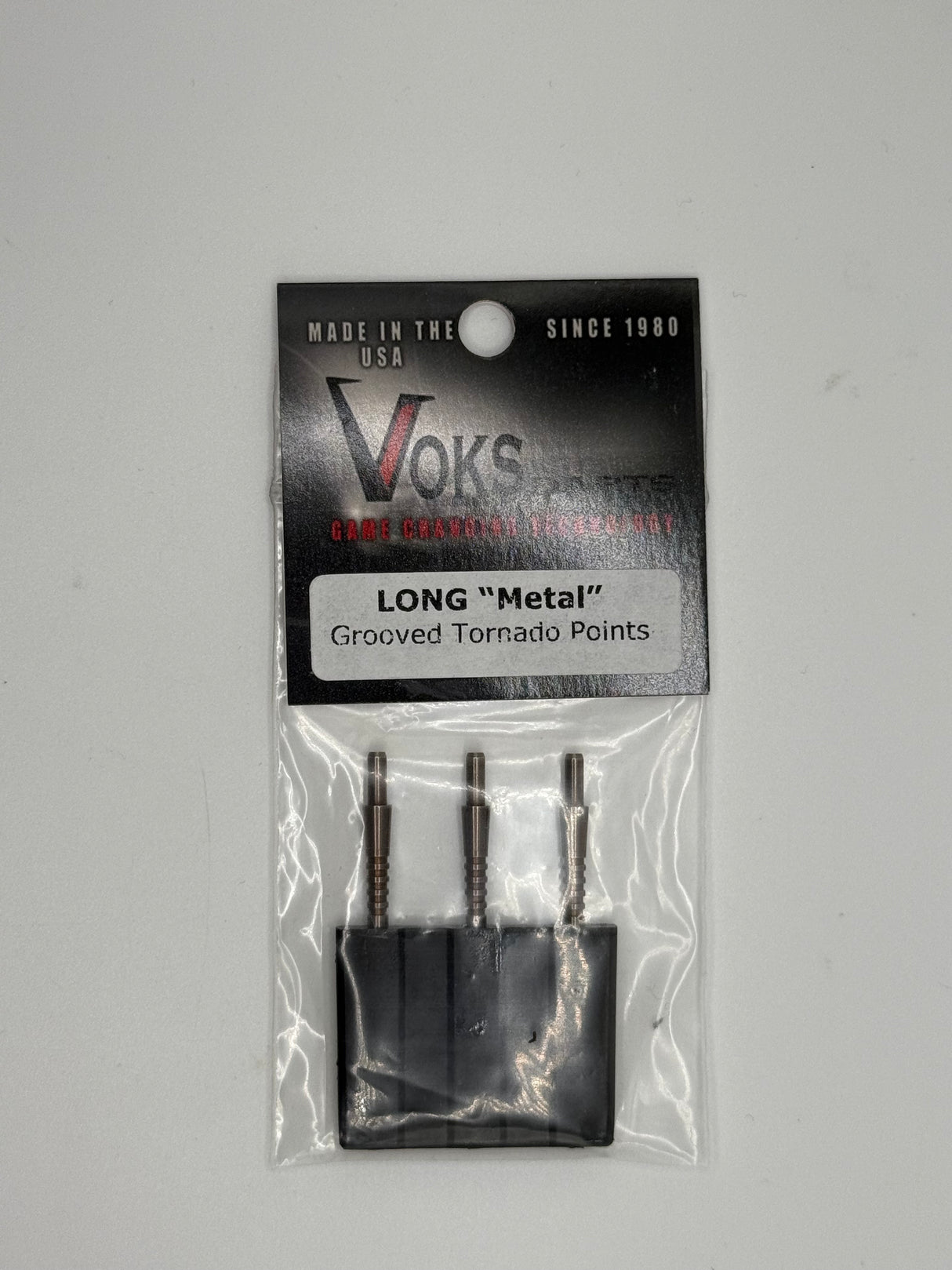 Voks long metal finish grooved tornado 38mm replacement dart points