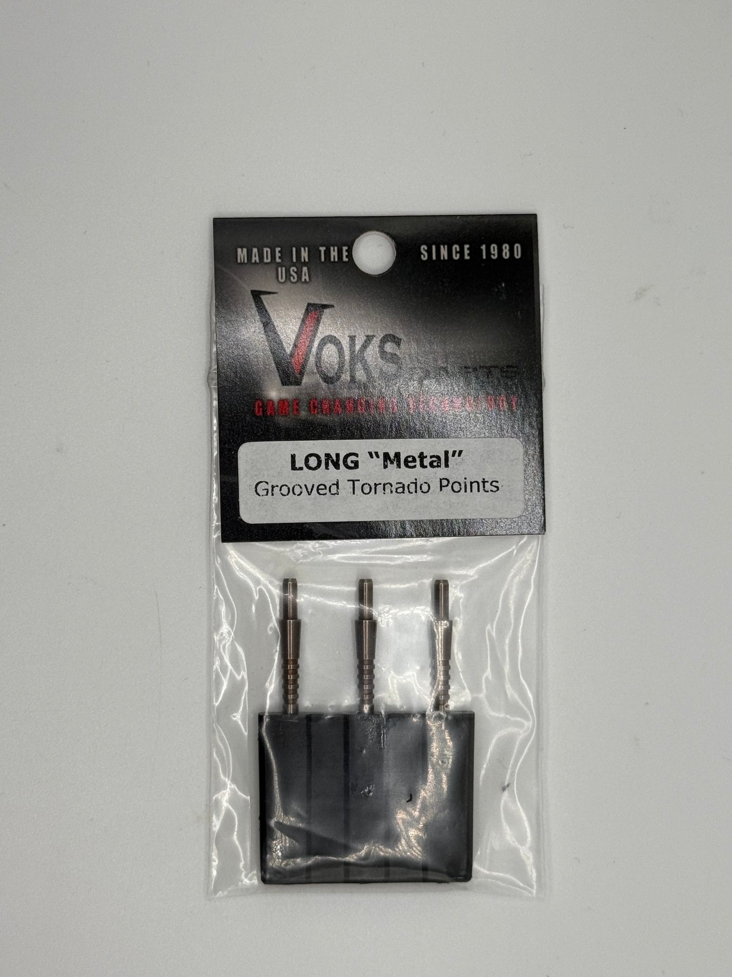 Voks long metal finish grooved tornado 38mm replacement dart points