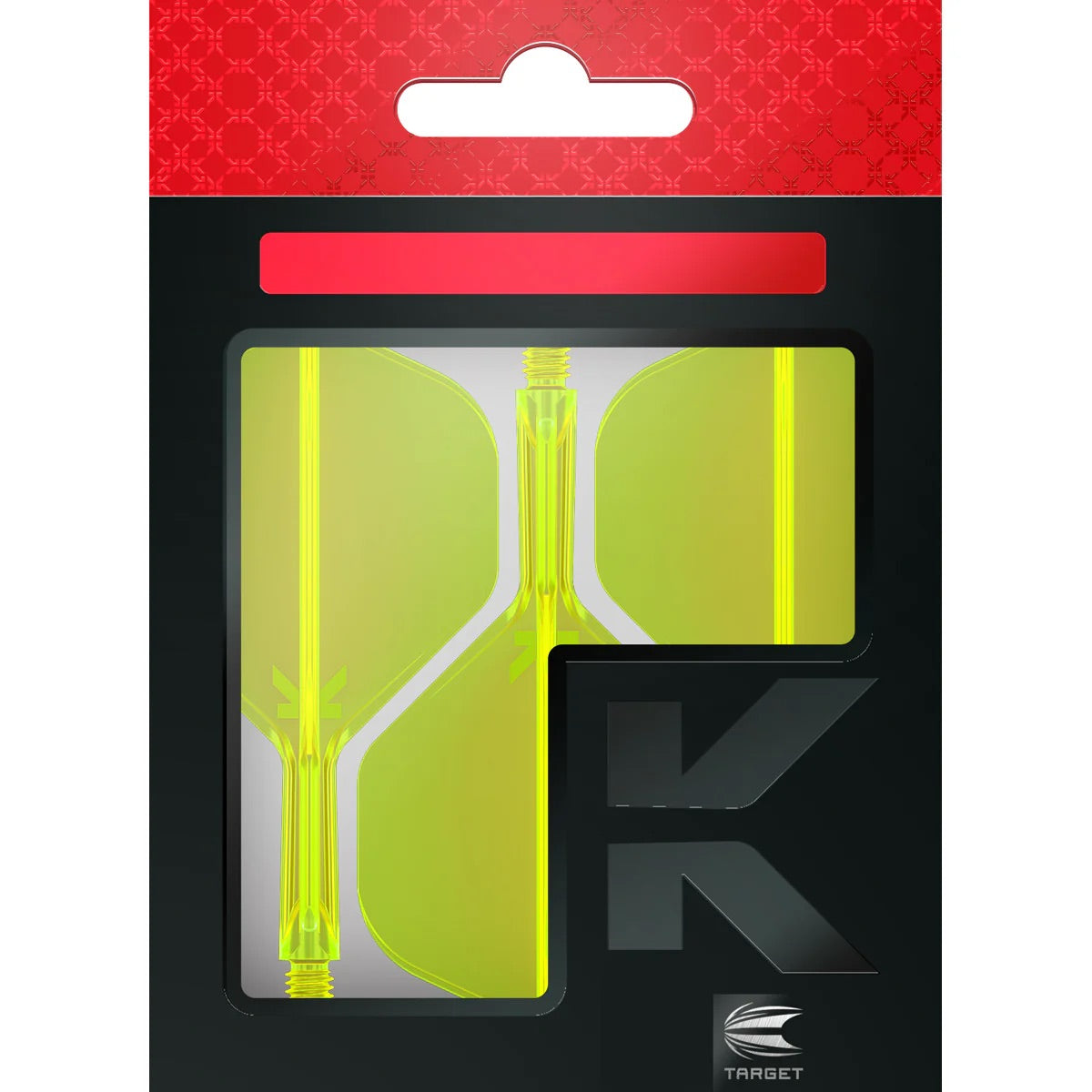 Target K-FLEX Neon Yellow NO2 Short. Dart Flights and Shafts