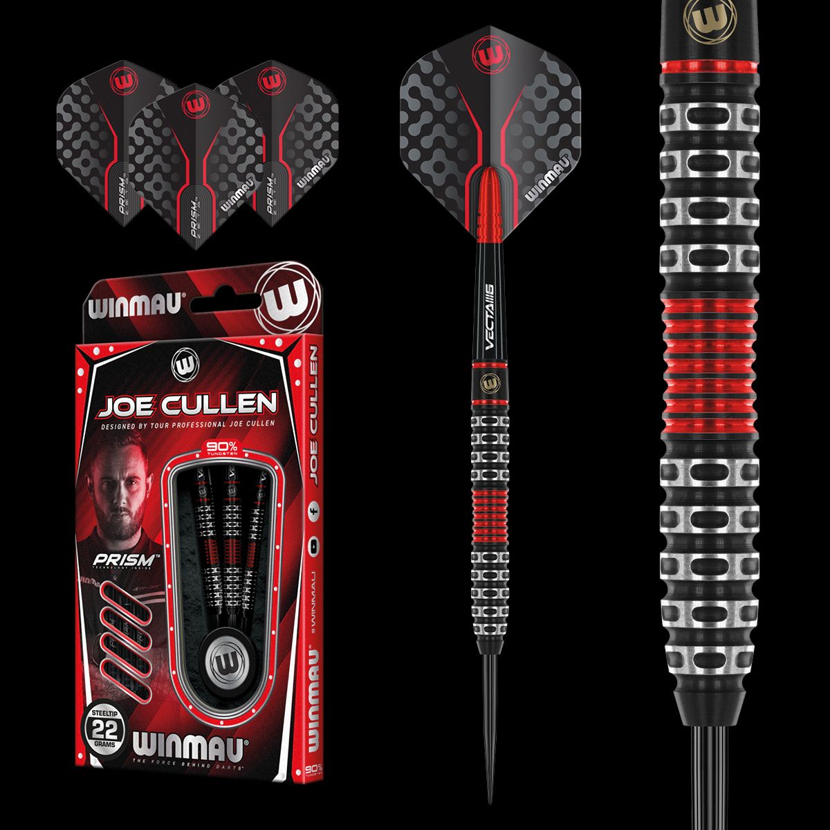 Winmau Joe Cullen 22g special edition steel tip dart set