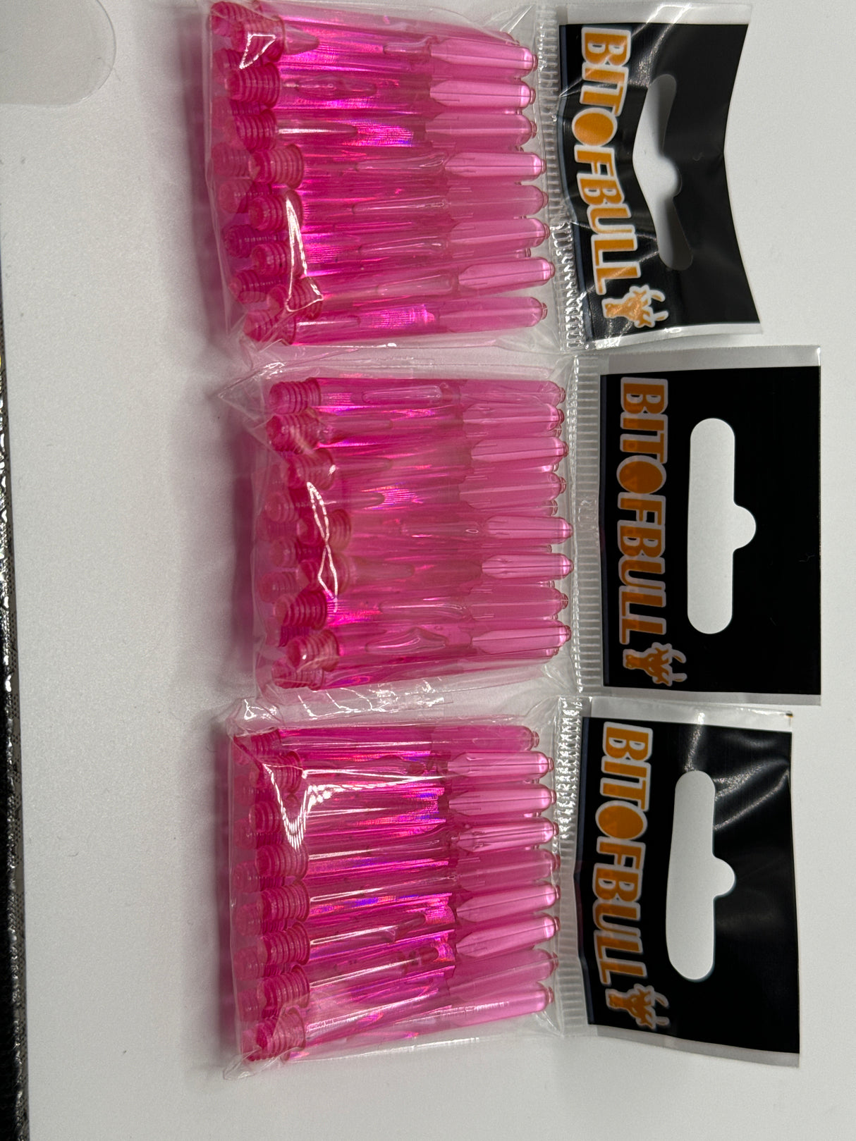 Pink medium 41mm polycarbonate bubble dart stems/shafts/canes