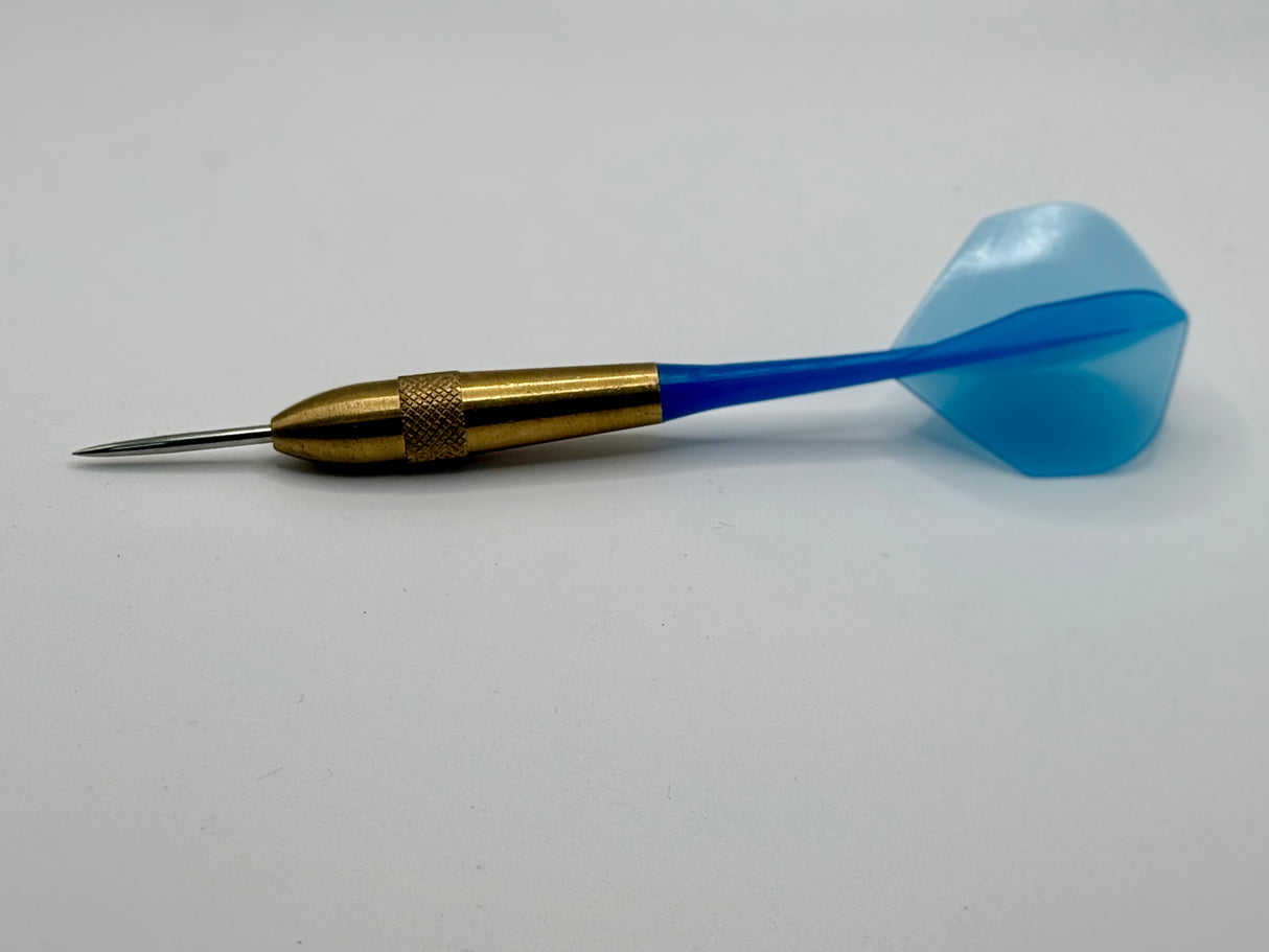 1/4 Inch Threaded Integrated Dart Flight and Shaft system Blue 5 sets