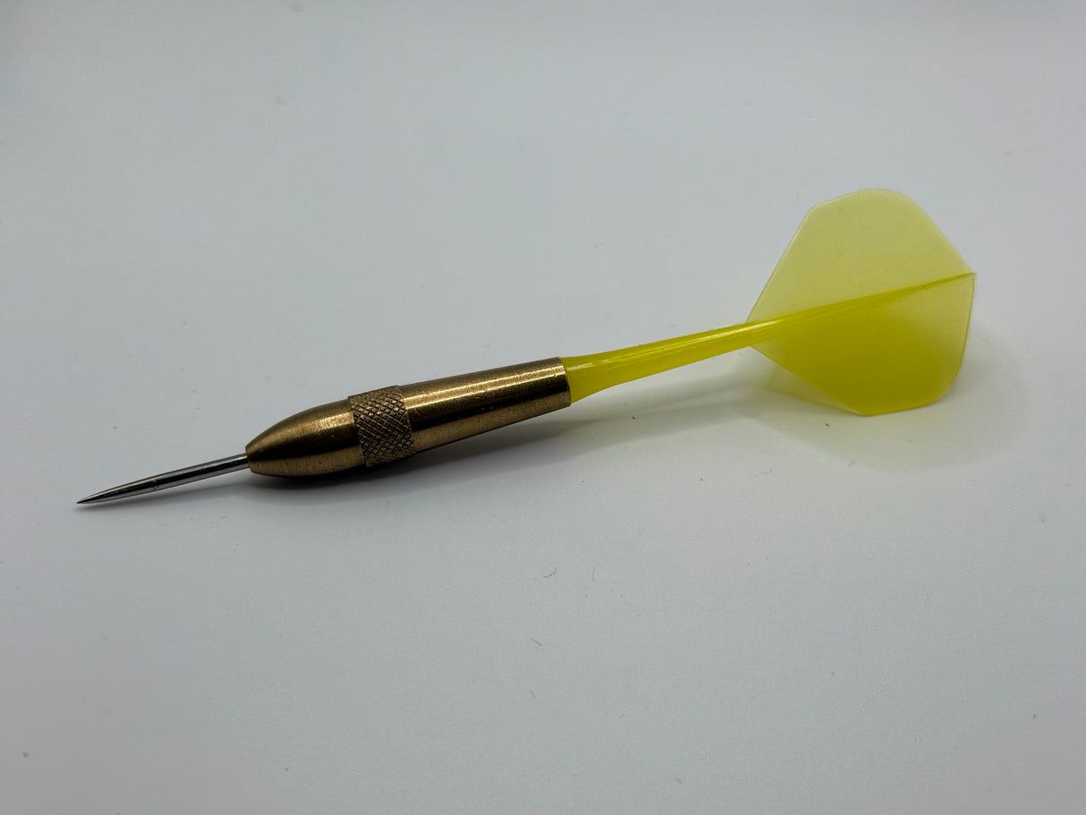 1/4 Inch Threaded Integrated Dart Flight and Shaft system Yellow 5 sets