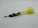 1/4 Inch Threaded Integrated Dart Flight and Shaft system Yellow 5 sets