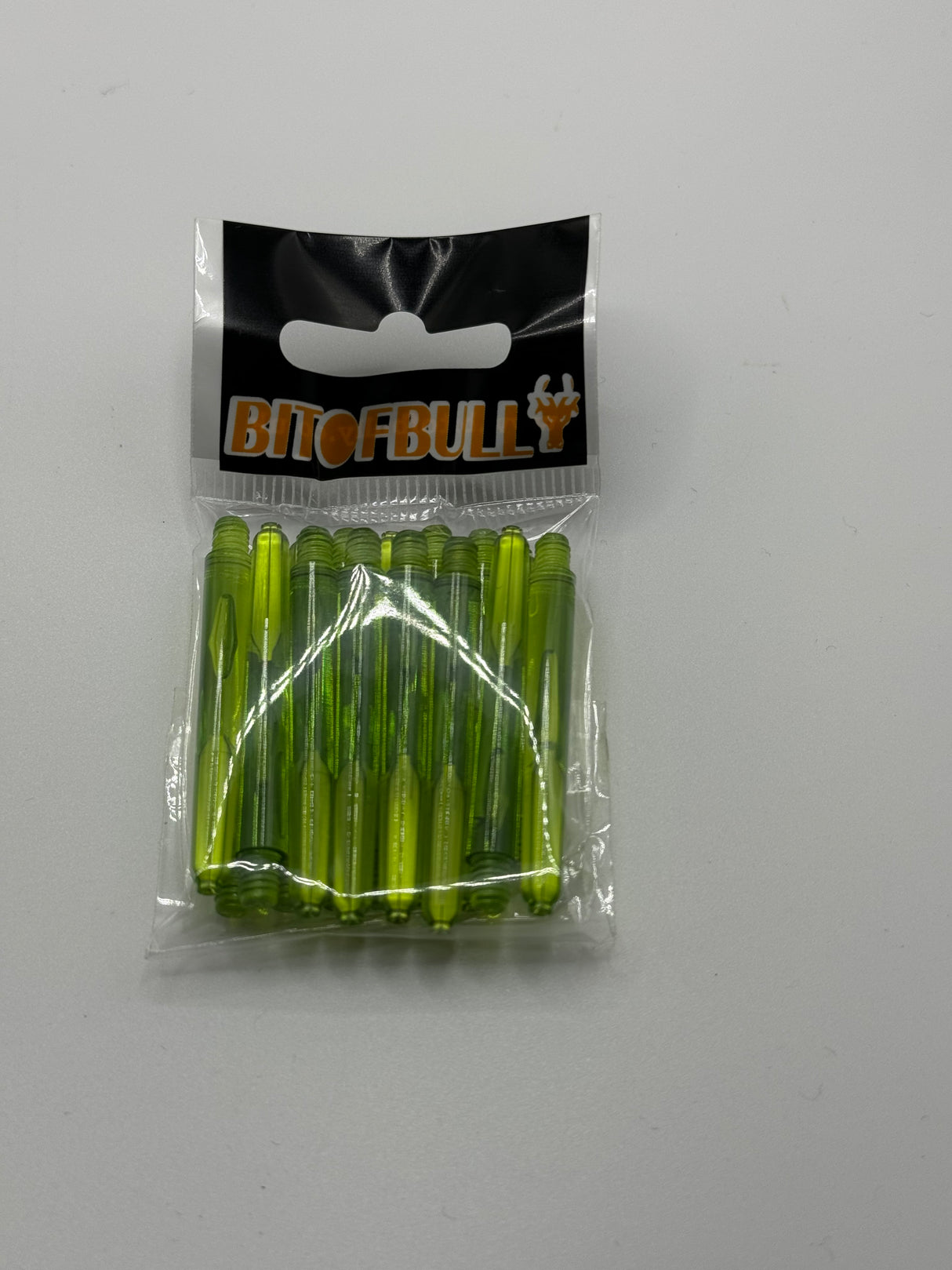 Green medium 41mm polycarbonate bubble dart stems/shafts 5 sets