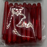 Red medium 41mm polycarbonate bubble dart stems/shafts 5 sets
