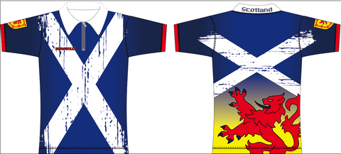 BitofBullydarts Mens half custom dart shirt design Scotland themed