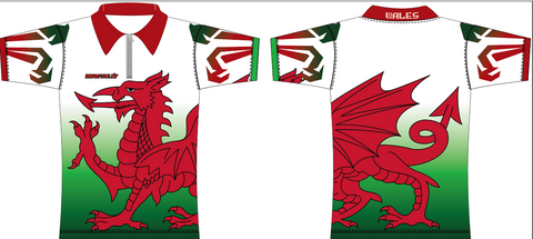 BitofBullydarts Kids half custom dart shirt design Wales themed