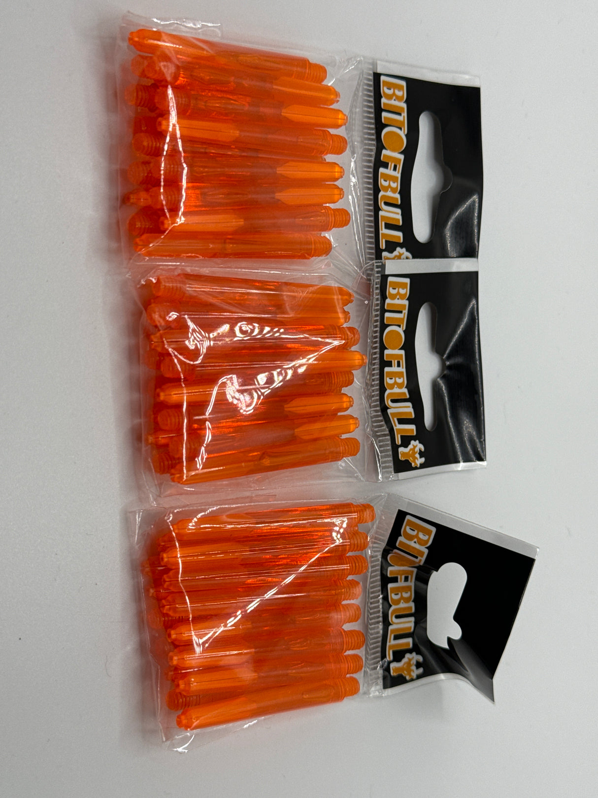 Orange medium 41mm polycarbonate bubble dart stems/shafts/canes