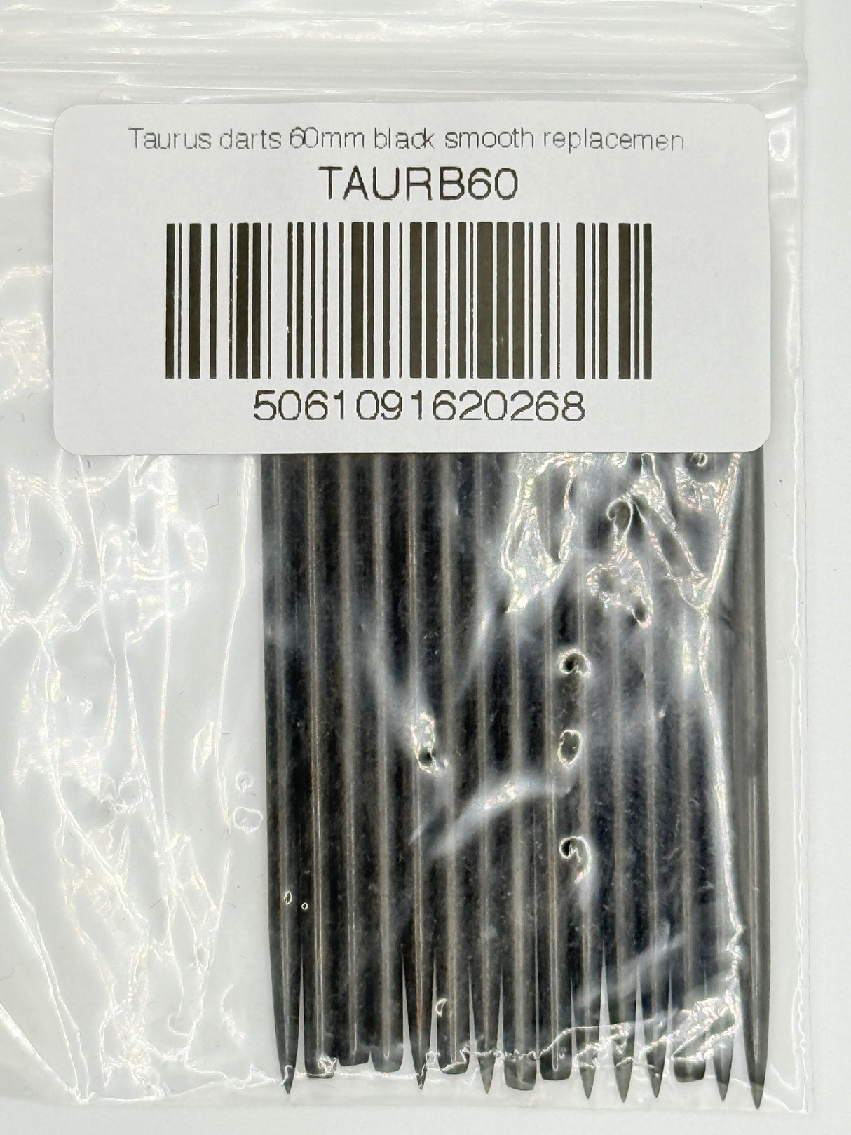 Taurus darts 60mm black smooth replacement plain dart points 5 sets