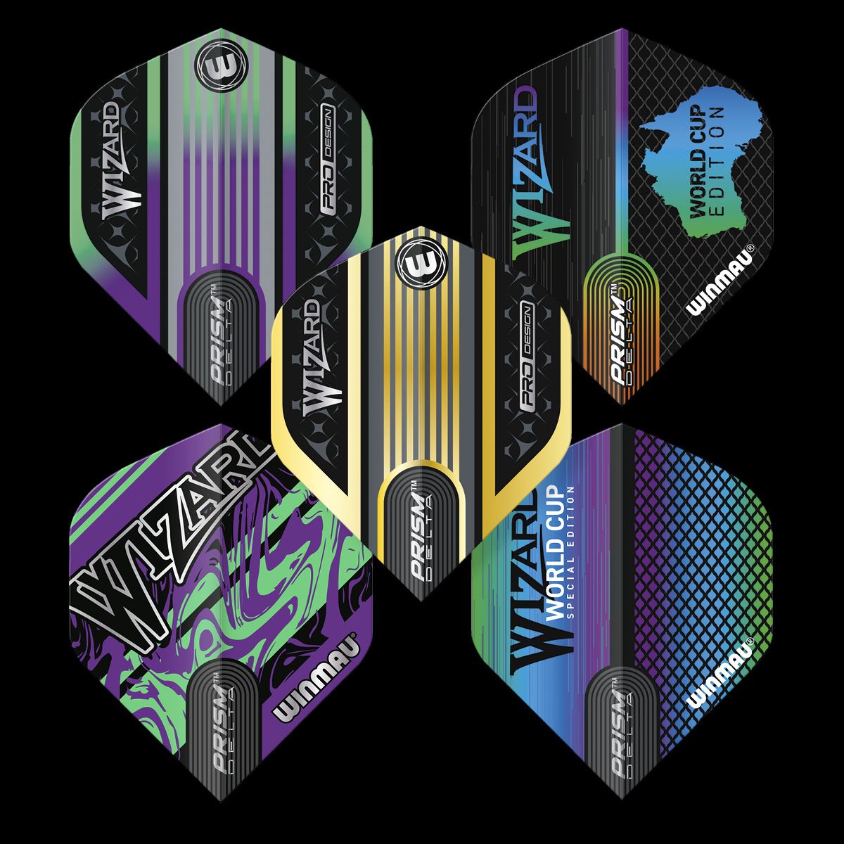 Winmau Simon Whitlock Prism Dart Flight Collection accessory kit