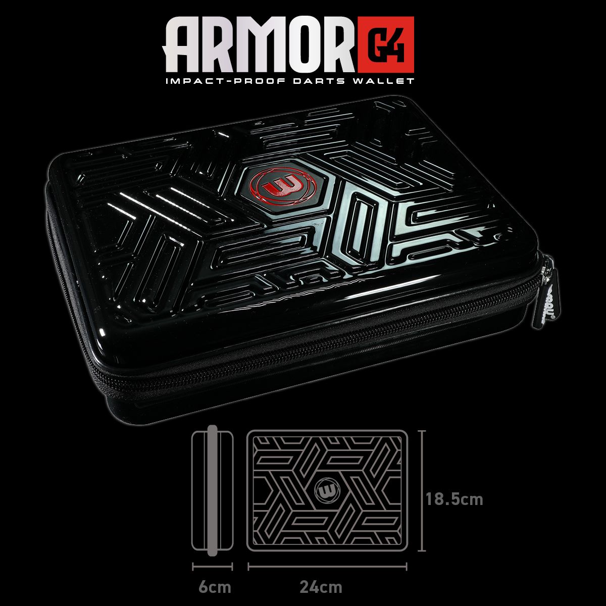 Winmau Armor G4 Black Dart Wallet