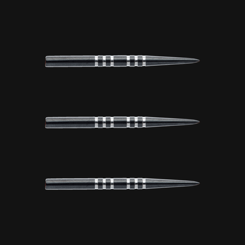 Winmau black re-grooved 32mm replacement steel tip dart points