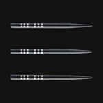 Winmau black re-grooved extralong replacement steel tip dart points