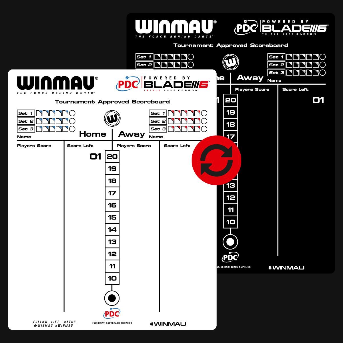 Winmau Dry wipe scoreboard