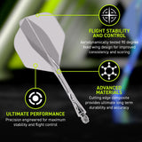Winmau Fusion NO 2 Clear integrated Dart Flight & Shaft
