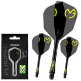Winmau Fusion #6 Integrated Flight & Shaft MvG Design Black & Green