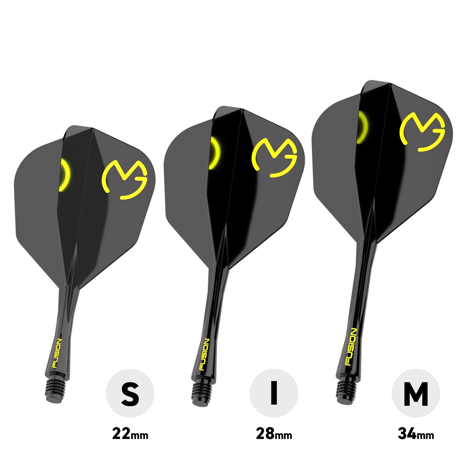 Winmau Fusion #2 Integrated Flight & Shaft MvG Design Black & Green