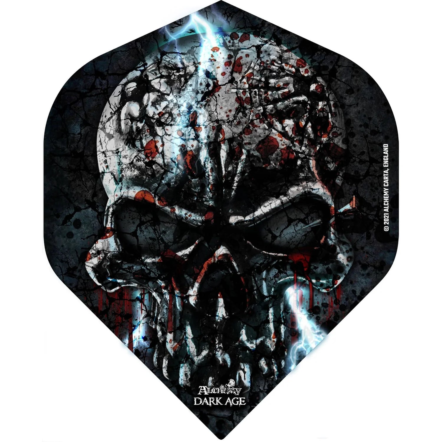 Alchemy Dart Flights Lightning Skull Standard Shape Dart Flights 5 sets