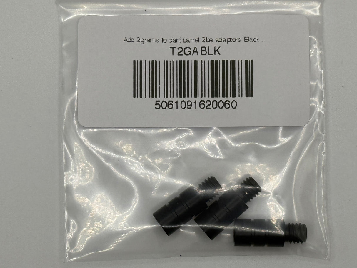 Add 2grams to dart barrel 2ba adaptors Black 1 set