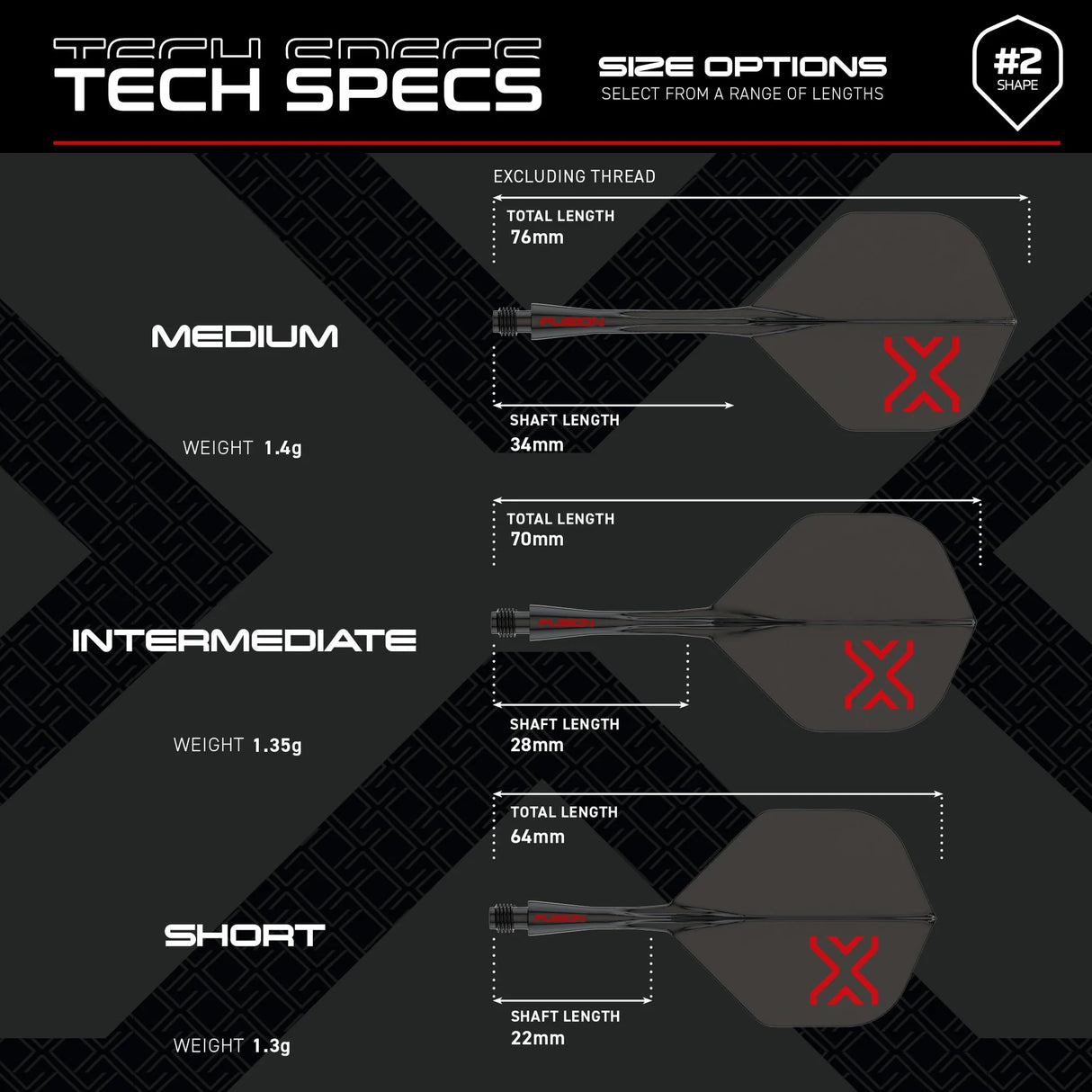 Winmau Fusion #2 Integrated Dart Flight & Shaft Blade X